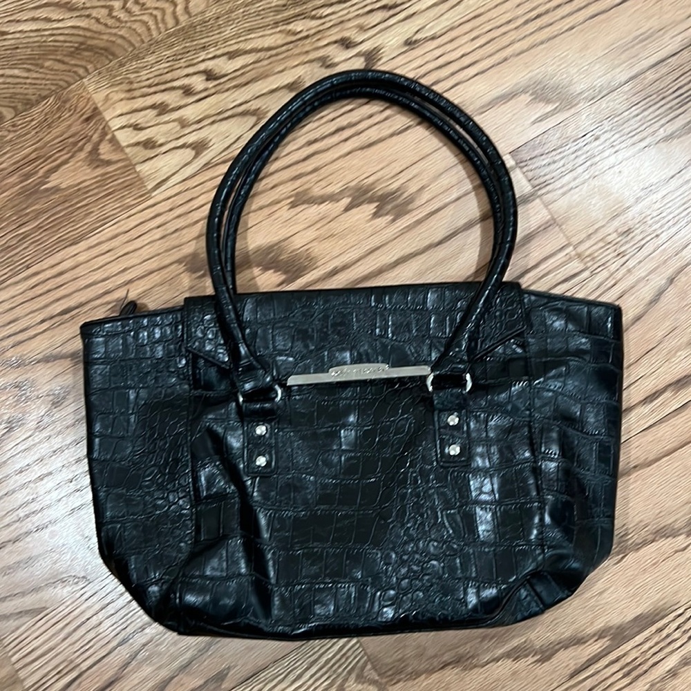 Sofia Vergara Black Faux Leather Bag